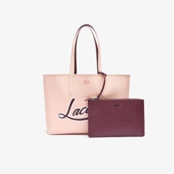 Lacoste Anna Removable Pouch Signature Reversible Tote - Totes Dámské Vínové | CZ-LnKSXN